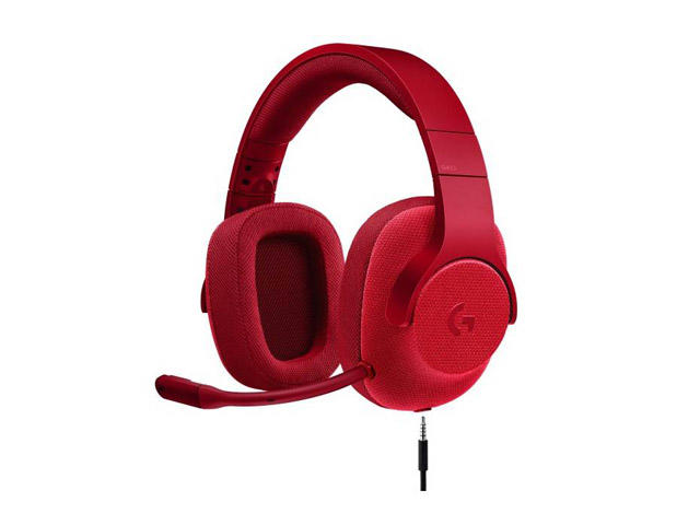 Слушалки Logitech G433 Gaming Headset, в червено