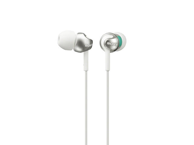 Слушалки Sony MDR-EX110LP, в бяло