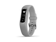 Смарт гривни Garmin vivosmart 4 сребрист със сива каишка, S/M
