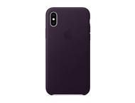 Калъфи Apple iPhone кожен калъф за iPhone X/Xs, лилав