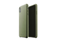 Калъфи Mujjo Leather Case - кожен кейс за iPhone Xs Max, тъмнозелен