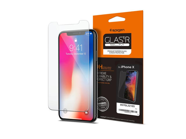 Защитно фолио Spigen Tempered Glass GLAS.tR Slim за iPhone XS / iPhone X