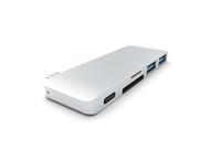 Кабели и Адаптери Satechi USB-C Pass Through USB Hub, Silver
