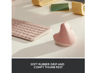 Мишки Logitech Lift Vertical Ergonomic Mouse, ROSE/DARK ROSE