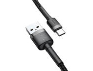 Кабели и Адаптери Baseus Cafule USB-A към USB-C 3A, 1м, черен
