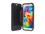 Калъфи Krusell Malmo Flip cover - кожен калъф, тип портфейл за Samsung Galaxy S5 Mini SM-G800 (черен)