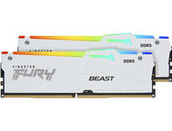 Оперативна памет 32GB (2x16GB) DDR5 6000 MT/s CL30 Kingston FURY Beast White RGB EXPO