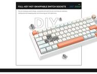 Клавиатури VGN N75 Wired Mechanical Keyboard, Jelly Orange, Power Silver суич