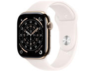 Смарт часовници Apple Watch S11 GPS + Cellular 46mm Gold Titanium Case with Light Blush Sport Band - M/L