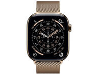 Смарт часовници Apple Watch S11 GPS + Cellular 46mm Gold Titanium Case with Gold Milanese Loop - S/M