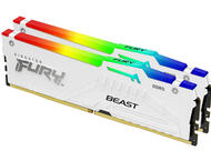 Оперативна памет 64GB (2x32GB) DDR5 5600 MT/s CL36 Kingston FURY Beast White RGB
